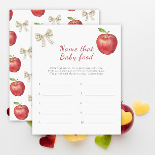 Nom de la nourriture pour bébé - baby shower Apple