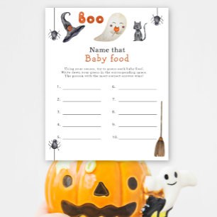 Nom de la nourriture pour bébé - Boo baby shower j
