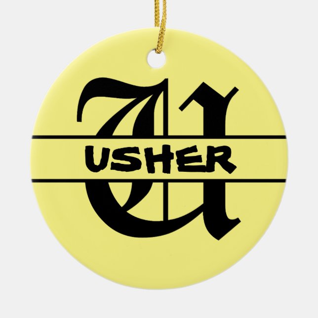 Nom de la Personnaliser Lettre ornement (Devant)