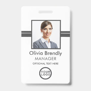 Nom de la photo Badge d'identification de l'employ