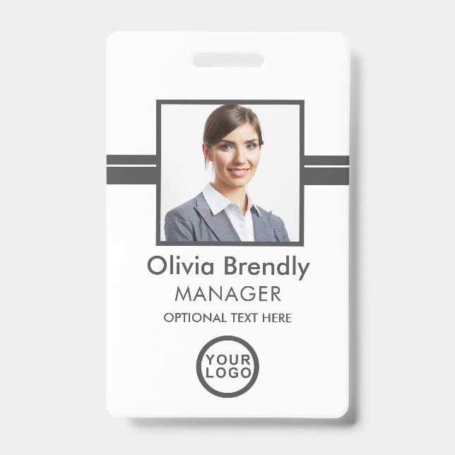 Nom de la photo Badge d'identification de l'employ (Avant)
