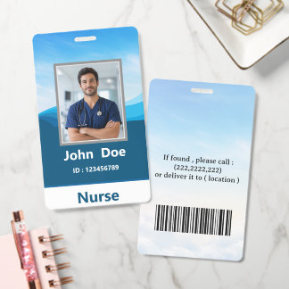 Nom de la photo de l'employé Badge d'infirmière ID
