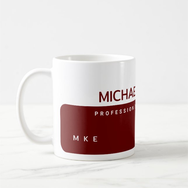 Nom de la profession ou de l'entreprise Mug à café (Gauche)