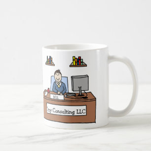 Nom de la société personnalisé de la tasse W de