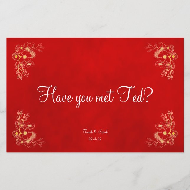 Nom de la table mariage Bourgogne (Devant)