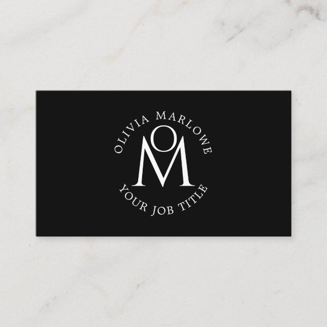 Nom de la typographie du monogramme Carte de visit (Devant)