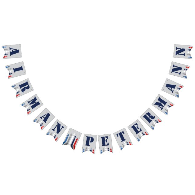 Nom de l'aviateur Bannière Air Force Militaire Fig (Tout)