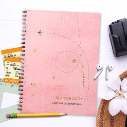 Nom de l'avion rose foncé Gold Spots Journal de vo