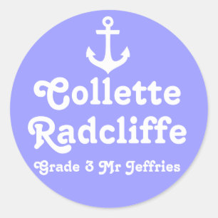 Nom de l'école de l'élève ancre id autocollant