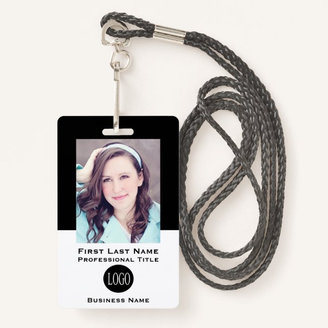 Nom de l'employé Balises d'identification Badges B (Devant avec lanière)