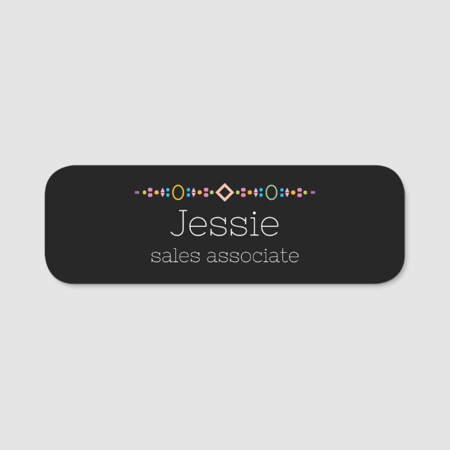 Nom de l'employé personnalisé avec étiquette de no (Devant)