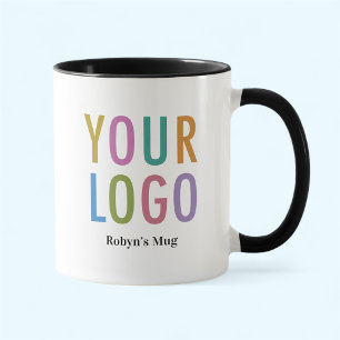 Nom de l'employé Tasse Logo personnalisé Intérieur