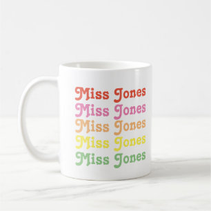 Nom de l'enseignant personnalisé École Mug personn