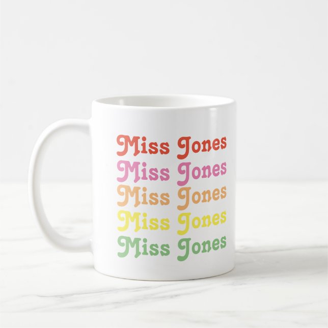Nom de l'enseignant personnalisé École Mug personn (Gauche)