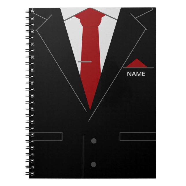 Nom de l'entreprise Carnet - Costume noir rouge cr (Devant)