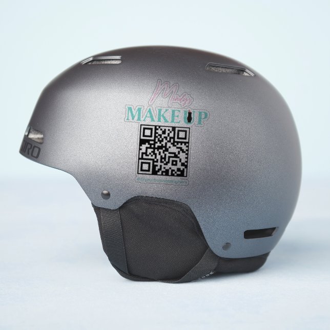 Nom de l'entreprise de salon Code QR Autocollant d (Côté casque)