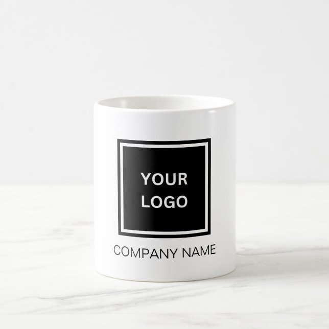 Nom de l'entreprise personnalisée et logo tasse à  (Centre)
