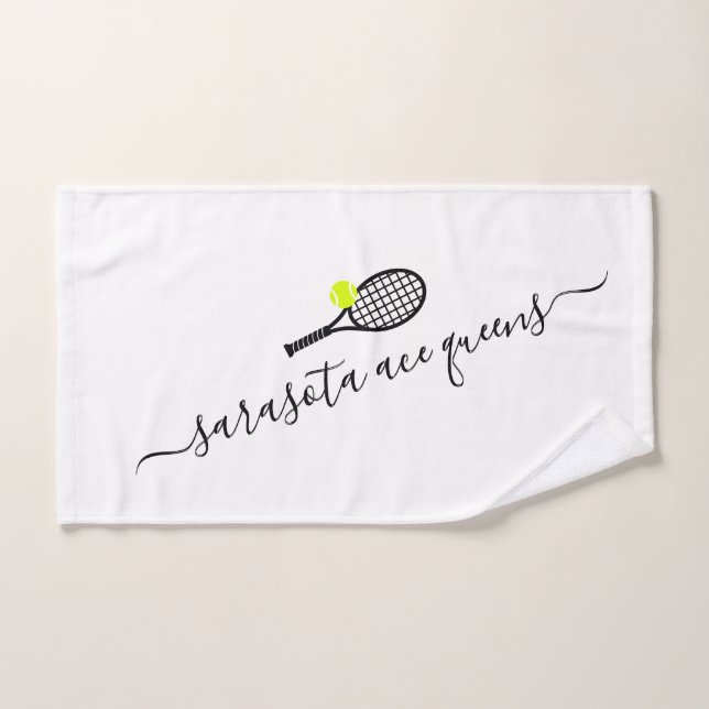 Nom de l'équipe de tennis personnalisée Élégant Sc (Serviette à main)