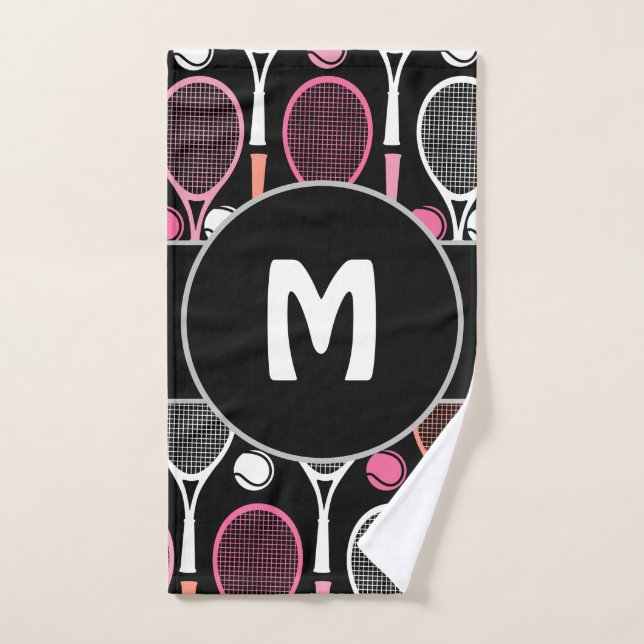 Nom de l'équipe du joueur de tennis Monogramme per (Serviette à main)