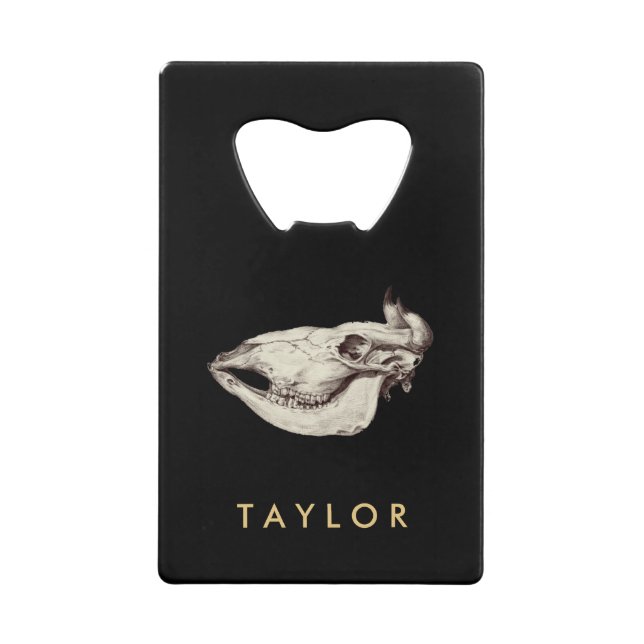 Nom de l'illustration du crâne vintage de vache (Devant)