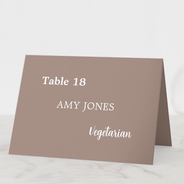Nom de l'invité Carte d'emplacement du repas Choix (Créateur téléchargé)