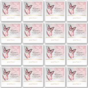 Nom de l'invité Favoriser Rose Rose Étiquette pa