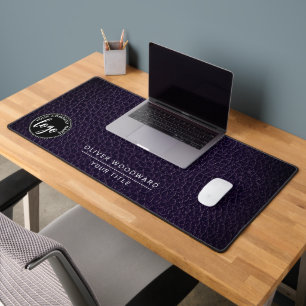 Nom de logo d'entreprise Tapis de bureau titre