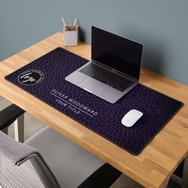 Nom de logo d'entreprise Tapis de bureau titre (Bureau 2)
