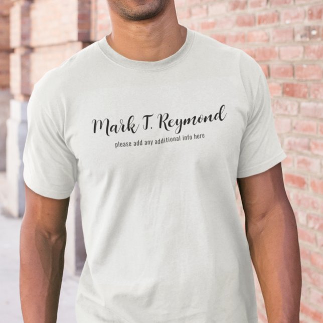 Nom de marque de base T-shirt blanc (Créateur téléchargé)