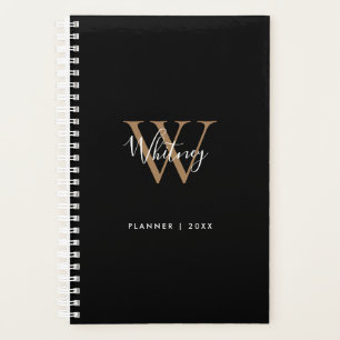 Nom de monogramme de script Or Noir Moderne 2023