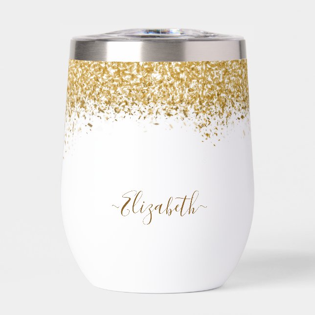 Nom de monogramme pailleté or élégant (Avant)