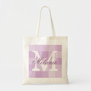 Nom de mosaïque violet personnalisé sac fourre-tou