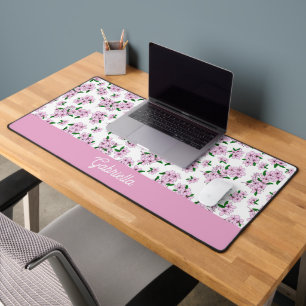 Nom de motif floral de fleur de cerisier rose