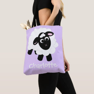 Nom de mouton de dessin mignon Sac fourre-tout mau