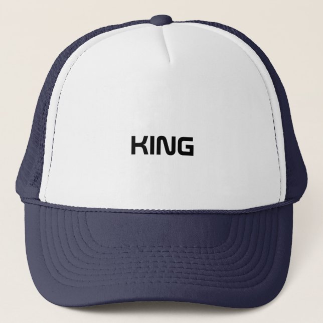 Nom de roi personnalisé texte Casquettes Chapeaux  (Devant)