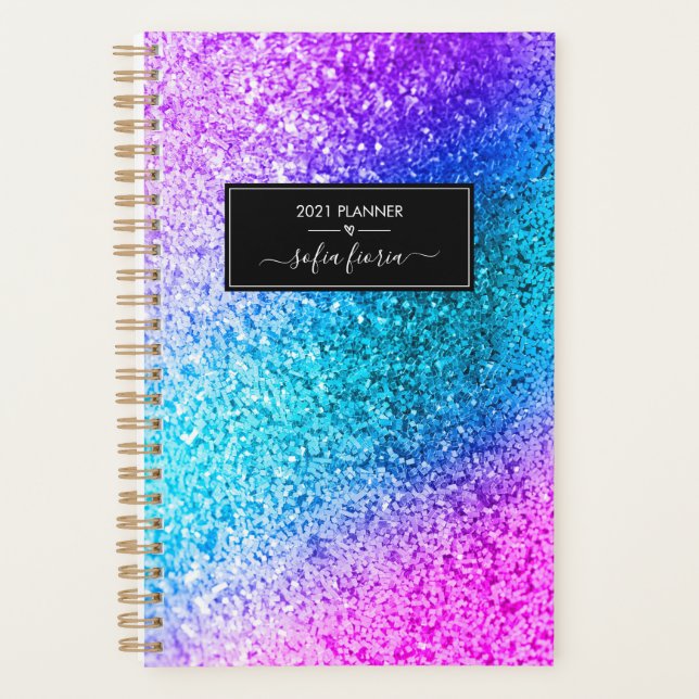 Nom de script élégant pailleté de sirène 2021 (Devant)
