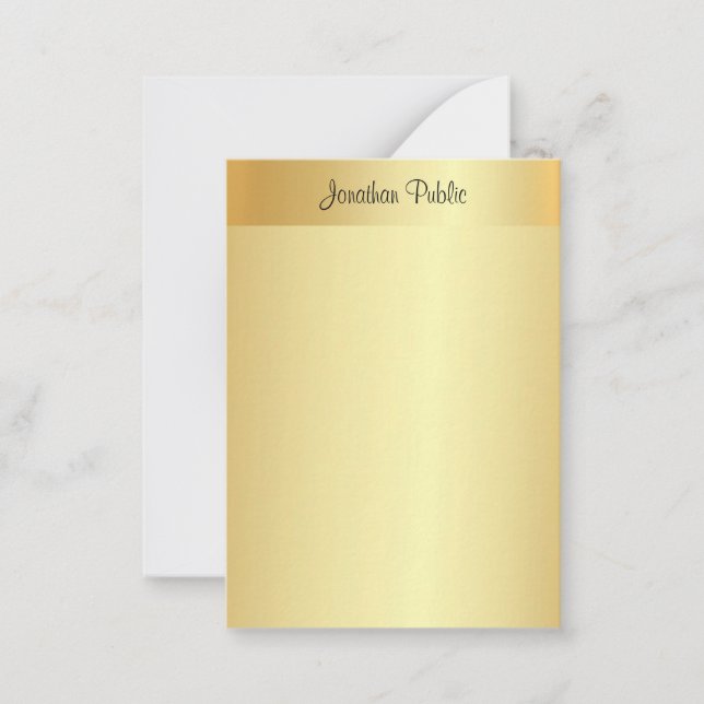 Nom de script manuscrit Elegant Gold Modèle (Devant)
