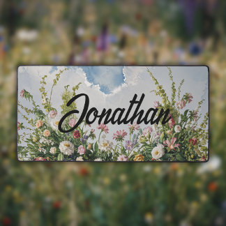 Nom de script personnalisé Fleurs sauvages aquarel