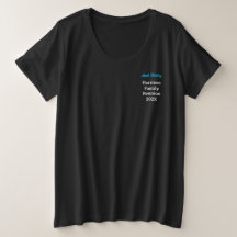 Nom de taille plus sur T-shirt noir Réunion famili