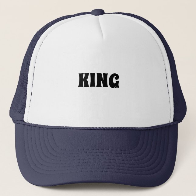 Nom de texte King personnalisé Casquette Cool Casq (Devant)