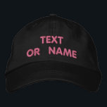 Nom de texte personnalisé Casquette votre Casquett<br><div class="desc">Concevez vos propres Casquettes brodés personnalisés avec du texte personnalisé - Ajoutez votre texte / nom / logo / plus - Choisissez votre couleur / taille / police - Faites vos cadeaux Casquette de baseball / Casquette uniques : )</div>