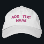Nom de texte personnalisé Modèle Casquette de base<br><div class="desc">Choisissez Couleur et Police - Concevez vos propres Casquettes personnalisés avec du texte personnalisé - Nom - Ajouter votre texte / Nom / plus - Choisissez votre couleur / Taille / Police - Faites votre baseball ou votre business casquettes / casquettes cadeaux :) par MIGNED</div>