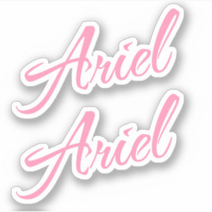 Nom décoratif Ariel en rose x2 Sticker