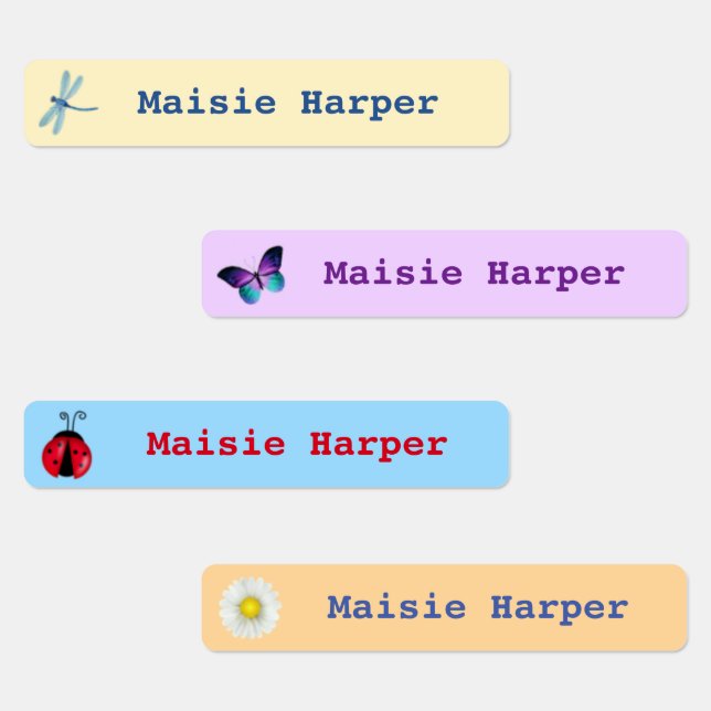 Nom d'enfant imperméable personnalisé étiquettes (Groupe)