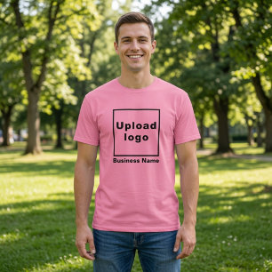 Nom d'entreprise et logo T-Shirt homme rose