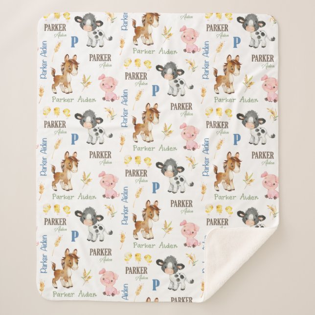 Nom des animaux de ferme Couverture de répétition  (Devant)