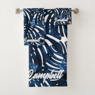 Nom des Feuilles de la Marine Tropicale Blue White