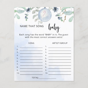 Nom d'hiver pour cette chanson jeu de baby shower