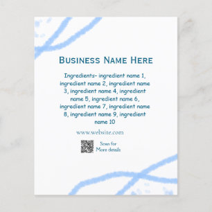 Nom d'ingrédient ajouter nom d'entreprise site Web