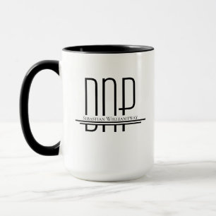 Nom DNP White Black Mug